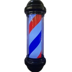 BARBER POLE NEGRO CON AZUL Y ROJO (72X23X32)