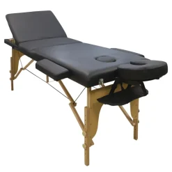 CAMILLA PLEGABLE 3 CUERPOS MADERA NEGRA