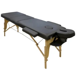 CAMILLA PLEGABLE 3 CUERPOS MADERA NEGRA