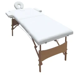 CAMILLA PLEGABLE 2 CUERPOS MADERA BLANCA