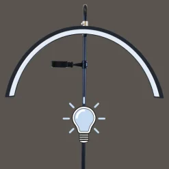 LÁMPARA LED DE PIE MEDIA LUNA