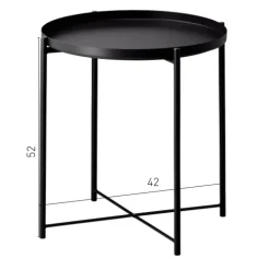 MESA AUXILIAR NORDIC PLATE BLACK