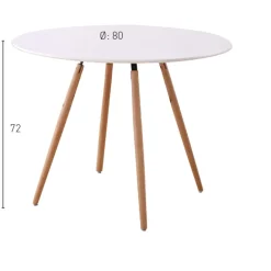 MESA ESTOCOLMO PEQUEÑA WHITE (DIAMETRO 80 ALTURA 72)