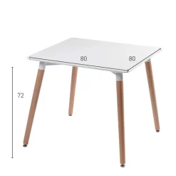 MESA NORDIC PEQUEÑA WHITE (80X80X72)