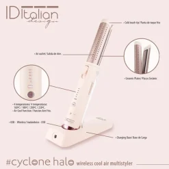 MOLDEADOR DE PELO PROFESIONAL CYCLONE HALO WIRELES