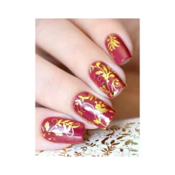 NAIL ART STICKERS. GOLD FLOWERS