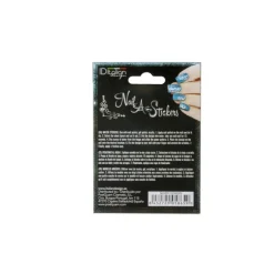 NAIL ART STICKERS. SILVER FLOWERS