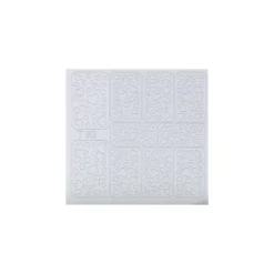 NAIL ART VINYL MASK. SILVER HEARTS