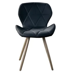 SILLA ESTOCOLMO QUILTED BLACK (54,5X53X71 - SH 45,5CM