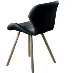 SILLA ESTOCOLMO QUILTED BLACK (54,5X53X71 - SH 45,5CM