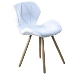 SILLA ESTOCOLMO QUILTED WHITE (54,5X53X71 - SH 45,5)