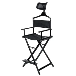 SILLA MAQUILLAJE ALUMINIO REPOSACABEZAS 55X43X110