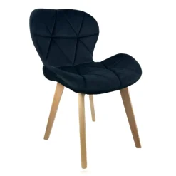 SILLA OSLO TERCIOPELO NEGRO