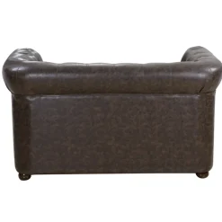 SILLÓN DE ESPERA CHESTER DOS PLAZAS MARRON