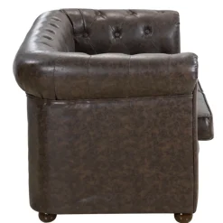 SILLÓN DE ESPERA CHESTER DOS PLAZAS MARRON