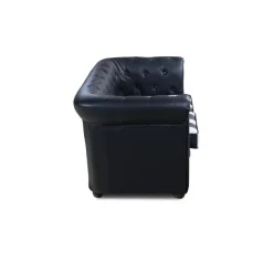 SILLÓN DE ESPERA CHESTER JCO DOS PLAZAS NEGRO