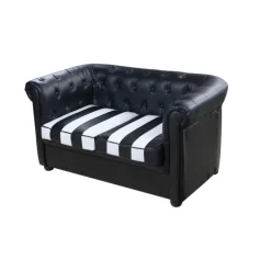 SILLÓN DE ESPERA CHESTER JCO DOS PLAZAS NEGRO