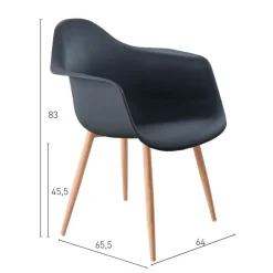 SILLÓN ESTOCOLMO GREY 60,5X64X83 - ASIE AL SUELO 45