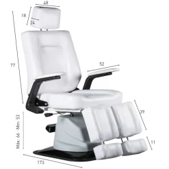 SILLON DE PEDICURA TORINO ARTICULADO BLANCO