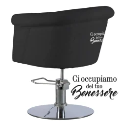 SILLON ROUND DOT BLACK "OCCUPIAMO BENESSERE"