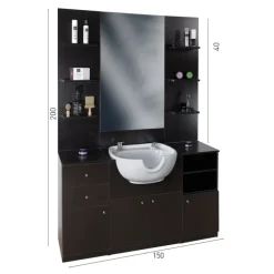 TOCADOR DE BARBERIA CON LAVACABEZAS