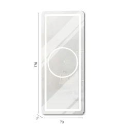 TOCADOR ESPEJO RECTANGULAR CON LUZ LED